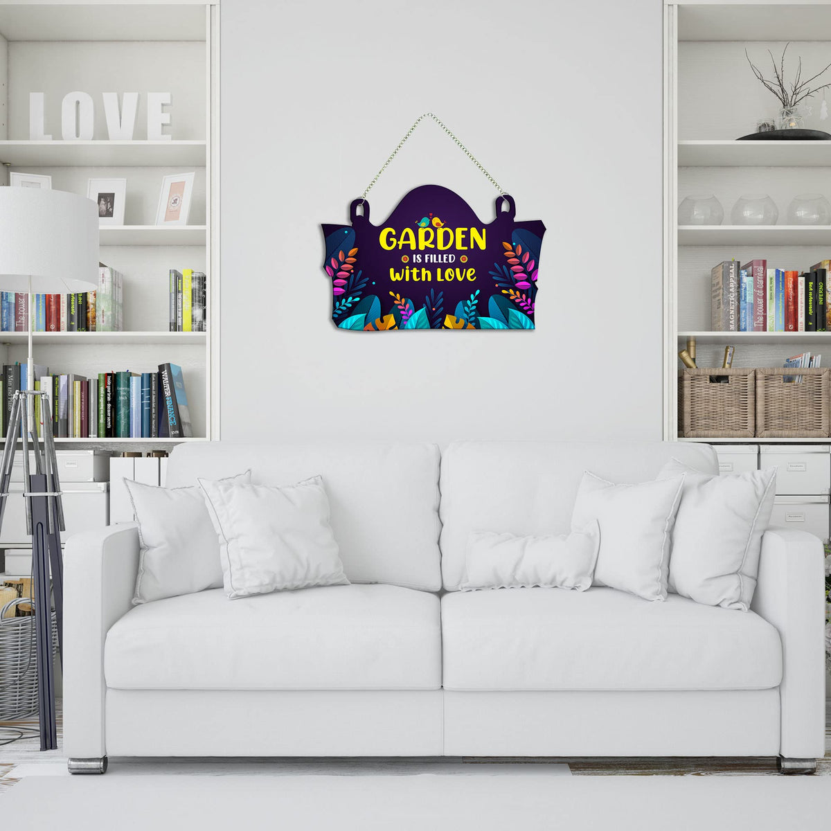 Artvibes Garden Quotes Wooden Wall Hanger for Home Decor | Office | Gifts | Bedroom | Wall Art for Living Room | Decoration Wall Hanging Items | Quotes Decor Items | Door Hanging (WH_3707NN)