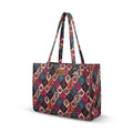 Stylique Premium Ecofriendly Jute Cotton Tote Bag | Large Women's Office Shoulder Handbag | Canvas Laptop Shopping Travel Purse with Zipper | Stylish Daily Utility Bag