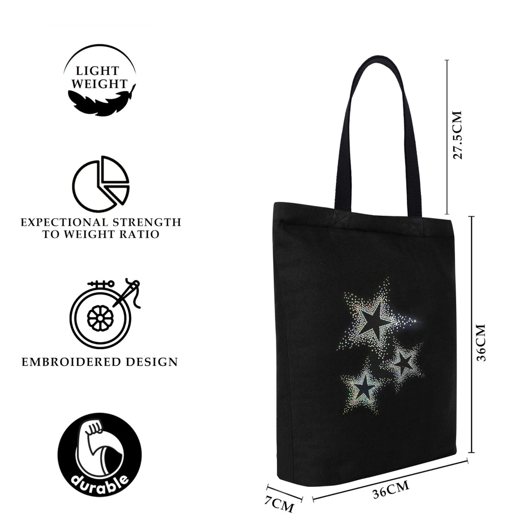 MASQ by Q-One Cute Genes Foldable Reusable Tote Bag for Women with Zip | College Bag for Girls | 100% Organic Canvas Tote for Shopping, Travel & Beach | Multi-Purpose Sturdy Bag with 15kg Capacity