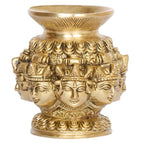 ARTVARKO Brass Ashtalakshmi Ashta Lakshmi Kalash Lota with 8 Laxmi Head for Wealth Prosperity Puja Temple Home Office Decoration Gift 4 Inch