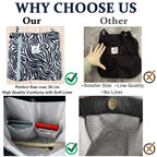 BROGBUS Casual Design Shoulder Handheld Tote Handbag for Women, Girls Canvas Jhola Bag for College Office Use (Zebra Color)