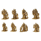 ARTVARKO Brass Ashtalakshmi Laxmi Set of 8 Pcs Ashta Lakshmi Luxmi for Home Office Décor Gift Small Size 3 Inch