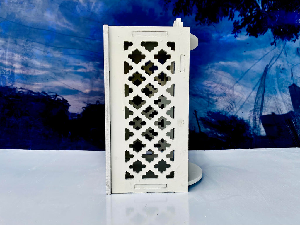 kveer Wood,Wooden Temple for Office,Home,Shop,etc, White(SIZE-30x20x15CM) Folding (40CM)