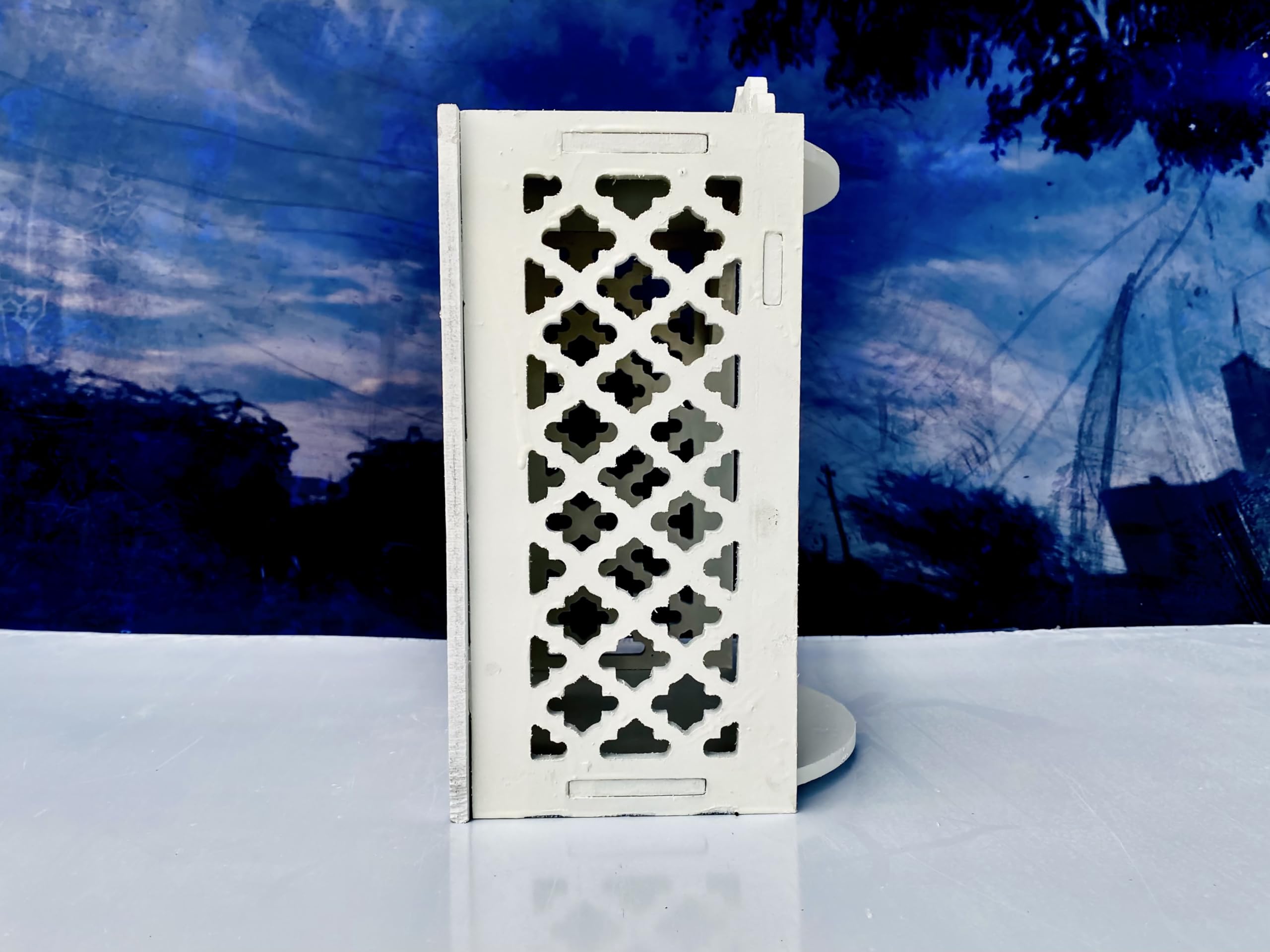 kveer Wood,Wooden Temple for Office,Home,Shop,etc, White(SIZE-30x20x15CM) Folding (40CM)
