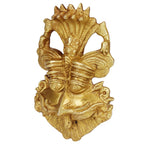 SVARUP Brass Yali Face Kirtimukha Wall Hanging Mask with Ganesha top Sculpture Evil Eye Protector Home Decor 6 Inch