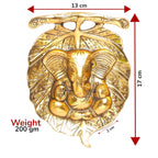 KridayKraft Metal Ganesha ji Statue Ganpati Wall Hanging Sculpture Lord Ganesh Idol Lucky Feng Shui Home Office Wall Décor & Gift on Diwali Wedding Decorative Showpiece Item