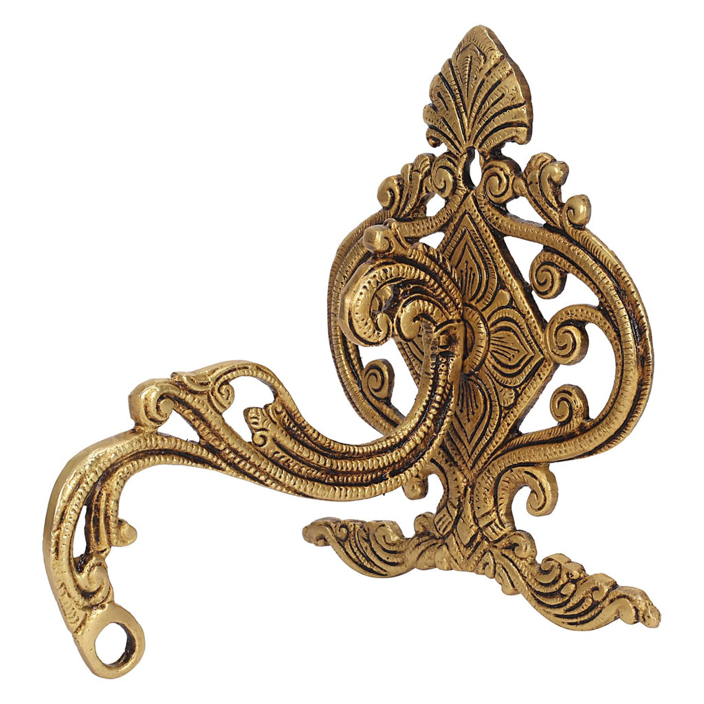 SVARUP Brass Wall Mounted Bracket Hook for Lantern Diya Bells Hanger Planter Indoor Outdoor Heavy Duty 6 Inch