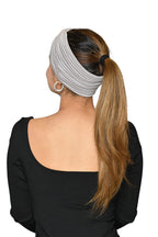 The Headscarves Bamboo Viscose Beautiful Gathered Headband For Women's (SS411_ASH)