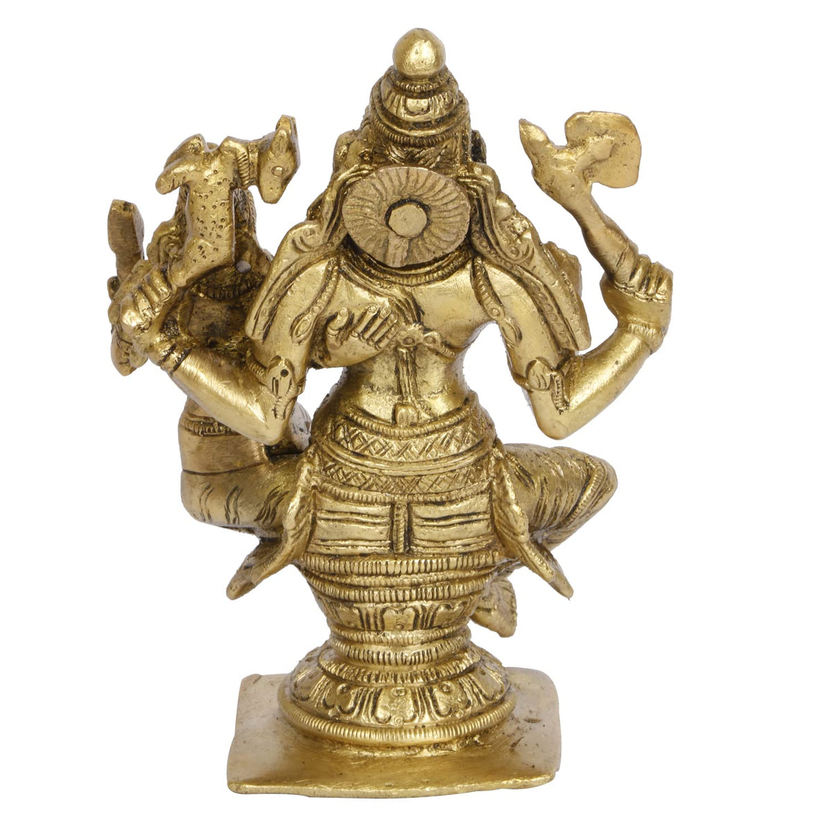 ARTVARKO Lakshmi Vishnu Murti Brass Laxmi Narayan Idol Statue Showpiece for Home Puja Pooja Room Temple Mandir Decor (LxBxH 10x8x14 cm)