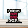 Artvibes Wooden Idols and Figurine Focus On The Goal Quote Table Decor for Office Desk Showpiece | Home Decoration | Living Room | Modern Gifting Item (Sp_1140), Inspirational