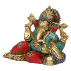 ARTVARKO™ Brass Ganesha Ganesh Big Statue for Home Entrance Decor Ganpati Idol Murti Marriage Gift Good Luck Success Diwali Puja (11x6x9.5 Inch)