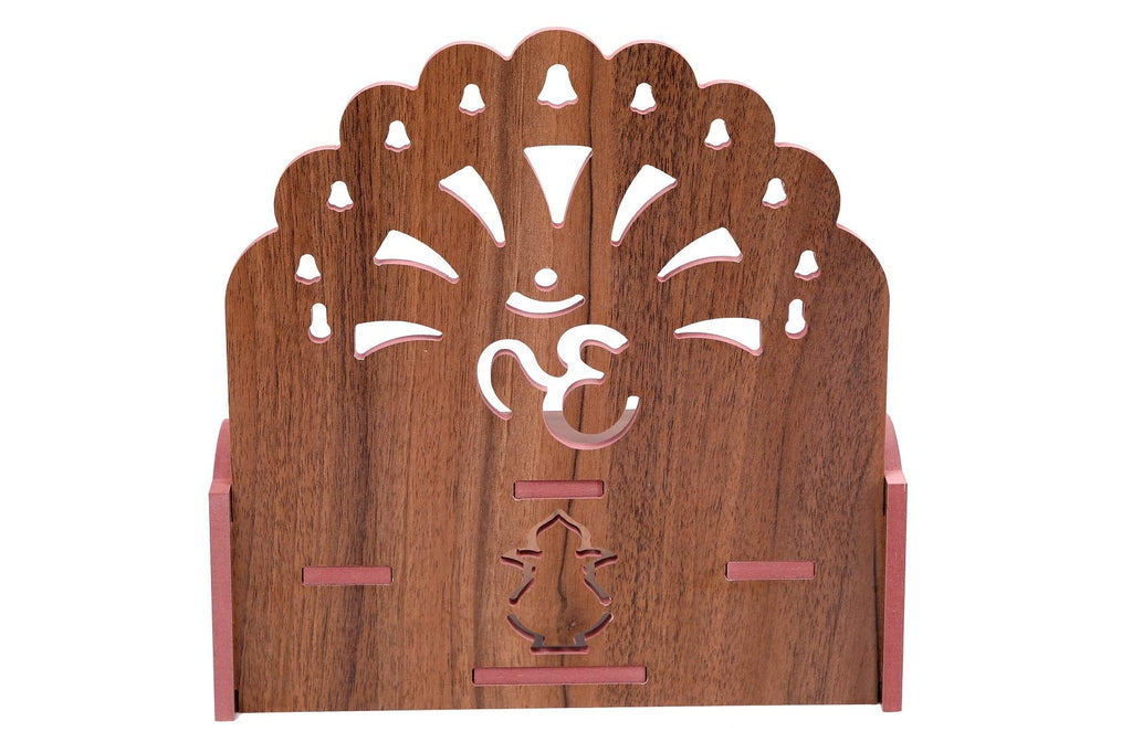 AVAD Wooden Wall Mounted Pooja Temple | Pooja Temple | Devghar Mandir | Small Temple for Home Wall Hanging | Mandir (White)