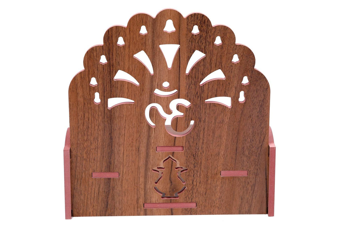 AVAD Wooden Wall Mounted Pooja Temple | Pooja Temple | Devghar Mandir | Small Temple for Home Wall Hanging | Mandir (White)