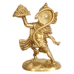 ARTVARKO Brass Lord Hanuman Ji Standing Murti Bajrangbali with Gada Bhagwan Statue Showpiece for Pooja Gift Living Room Decoration Home Décor 11 Inches.