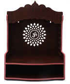 DIVOKAH® Beautiful MDF Wooden Temple/Home Temple/Pooja Mandir (8 MM Plywood Thickness) (BR OMLEAF)
