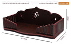DIVOKAH® MDF Wooden Temple/Wooden chowki/Laddo Gopal Jhula/Swing/God singhasan (8 MM Plywood Thickness) (BR LNGTMP)