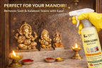 Whizzy Clean Mandir Soot & Black Wall Cleaner – 500ml | Diyas & Jot Soot Remover | No Acid, No Ammonia | Free Scrubbing Rag (1)