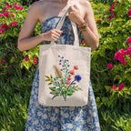 AY FASHION Canvas Tote's Tote Bags Reusable Cotton Shopping/Grocery Bag | Multi-Purpose Bag Canvas Bag Recycle think sustainable for Women etc(Off-White Color, 16x15 inch with handle 12 inch)_09