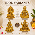 Premium Lotus Mandir for Home Decor | LED Temple | Customizable (Hanuman, Ivory, Large)