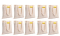 Tumery Cotton Canvas Tote Bag Women Shopping bag, Grocery, Sturdy Bag, Aesthetic Office Bag For Women Reusable 100% Eco-Friendly- Natural (Combo Of 10)