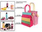 FOONTY Daily Use Tote Bag/Grocery Bag/Gym Bag/Lunch Bag(Multicolor,FAB-34A)