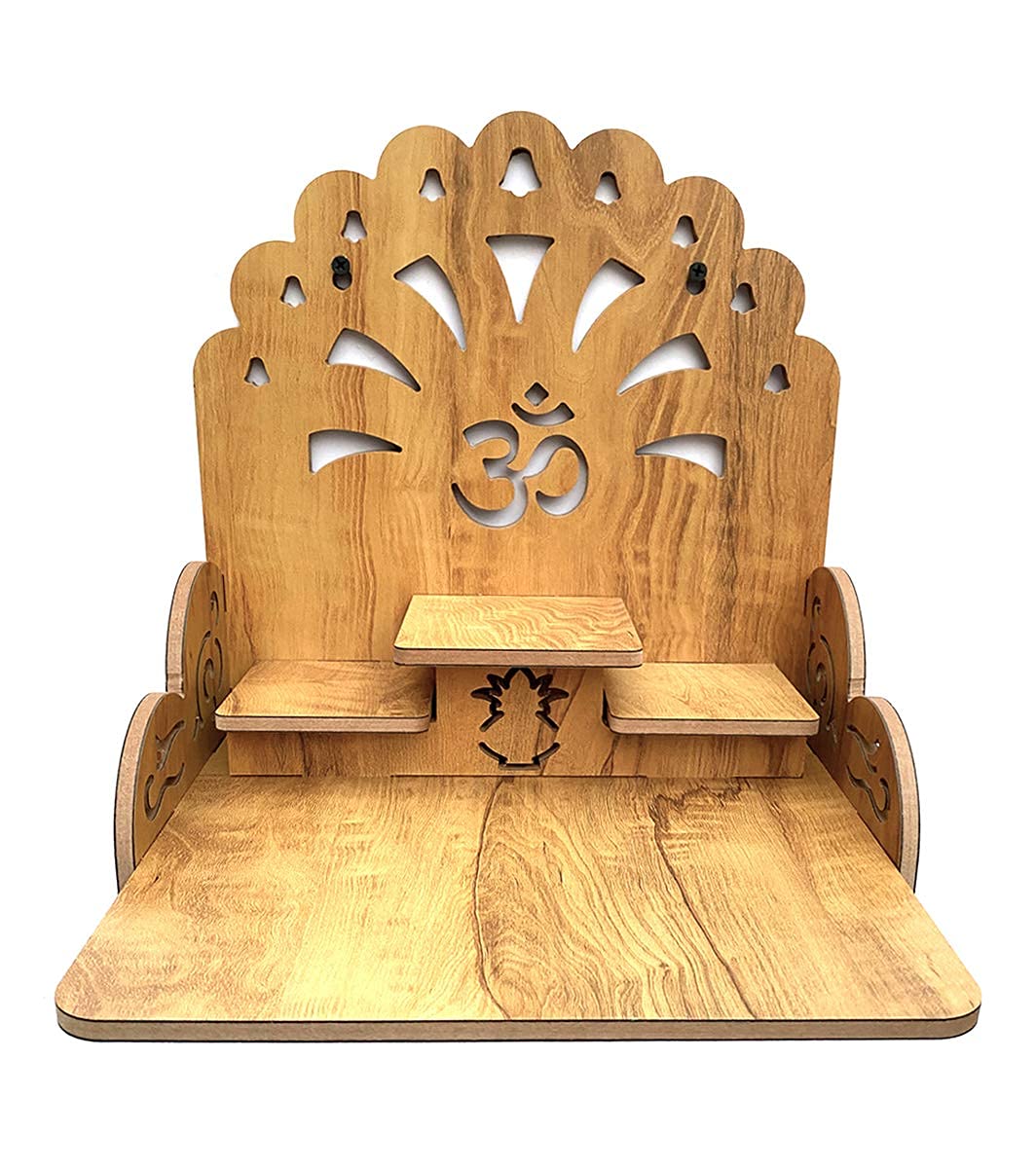 7CR Art and Craft MDF Wood Wall Mounted Temple