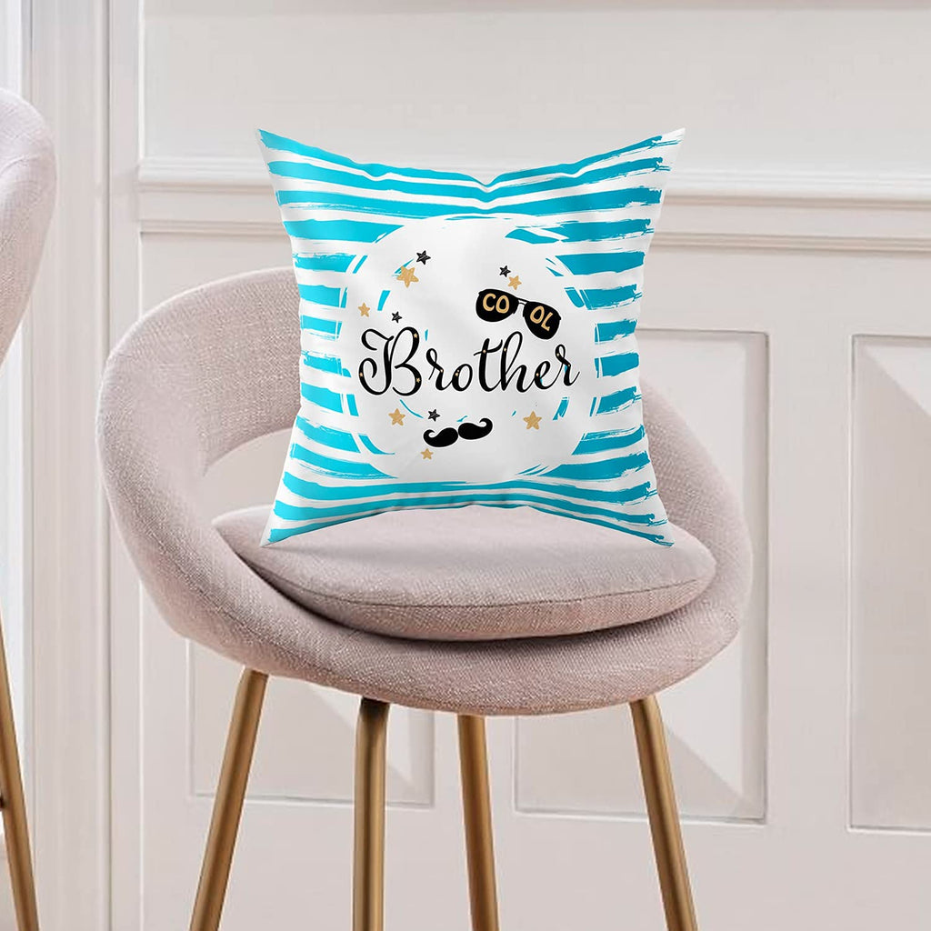 Kaameri Bazaar Raksha bandhan Gift for Brother | Rakhi, Cool bro Printed Cushion Cover with Filler, Coffee Mug, Keychain, Tilak and Greeting Card
