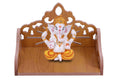 MS ENTERPRISE Wooden Singhasan Temple for God, Laddu Gopal Sinhasan for Pooja Mandir, Singhasan for Diwali, Durga Pooja, Navratri, Ganesh Chaturthi - Multicolor (5.5 * 6 * 8 Inch) (RED A)