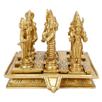 ARTVARKO Brass Navagraha Statue Nine Plant Kundli Navgraha Puja to Remove The Negative Effects of The Malefic Planets 7 Inch