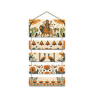 Artvibes Maa Durga Diyas Flowers & Peacock Auspicious Wooden Art Work Wall Hanging | Spiritual Decor Items | Spiritual Decor Items | Wall Sculpture | Signs & Plaques | Gift Items (WH_6718N)
