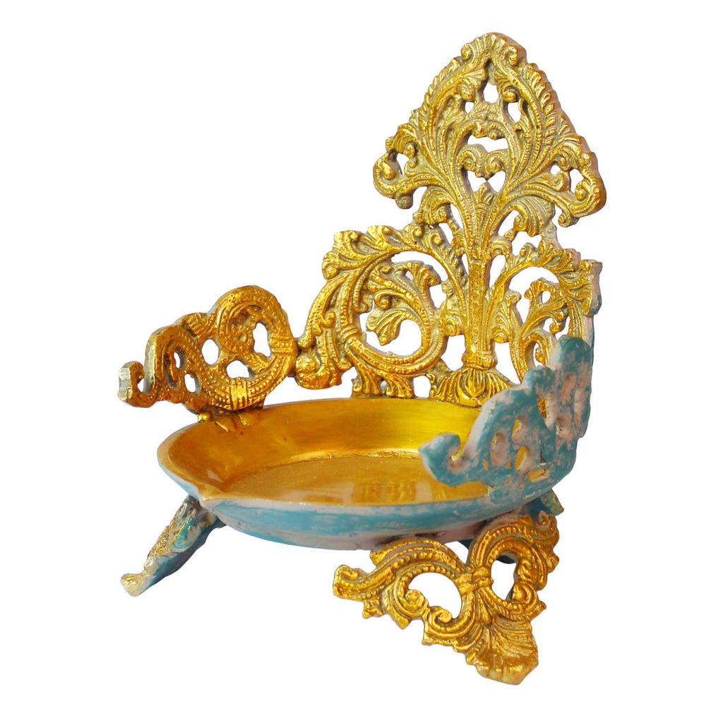 ARTVARKO Brass Ethnic Carved Designer Traditional Urli Bowl Showpiece for Floating Flowers Candles Home Office Decor Diwali Gift 8.5 Inch