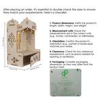 HOMEWEY DECOR Wooden Home Temple Handcrafted Support Heavy Idols Luxurious Finish Pooja Mandir for Home and Office Wall Mount for Pooja Room (TEMPLE0305W -01DM-35)