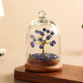 Habere India-All the Cultures Fabricating India Evil Eye Feng Shui Crystal Tree with Openable Glass Dome | Good Luck & Protection Tree | Decorative Showpiece for Home & Office (L8 x W8 x H12 cm)