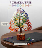 7 Chakra Crystal Tree 500 Beads | Home Office Decor | Spiritual Gift