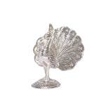 KridayKraft Peacock Metal Statue Idol Decorative Showpiece Feng Shui As Table Top Figurine for Living Room Bedroom Home Office Décor for Decoration & Gifting Purpose (Silver)
