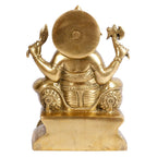 Svarup Brass Sitting Ganesha Idol in Multicolor Height 7 Inch Weight 1.65 Kg