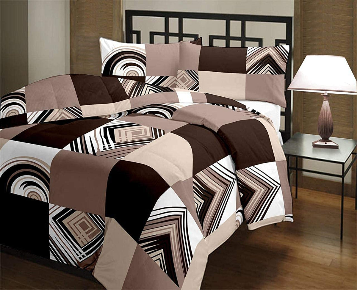 WONDERLOOK 100% Super Soft Reversible Design Dohar I AC Blanket I Blanket for All Season I Gifting (Single, Brown Check) Kafalo