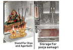 Handicrafts Pooja Temple for Home, Office and Mandir Wooden Decorative Dev Ghar (7x10 Inches)