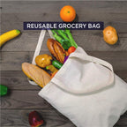 Lify Cotton Canvas Tote Bags Bulk Shopping Bag for Crafts, DIY Reusable Grocery Bag, Durable and Eco-Friendly Storage Bag For Daily Use, 14 X 16 Inch – 6 Piece Pack (Off-White/Natural- 6 Piece)