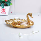 RCI Handicrafts Prince Home Decor & Gifts Metal Solid Tray Bowl (19 X 9 X 10 Cm, Gold), 1 Liter
