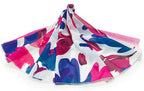 ONE ECHELON Georgette Women's Lightweight Long Scarf (Blue & Pink Reverie)