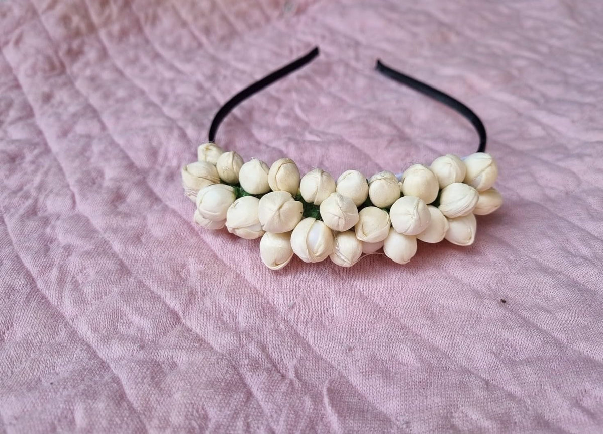 Handmade Jasmine bud hair band for kids and girls