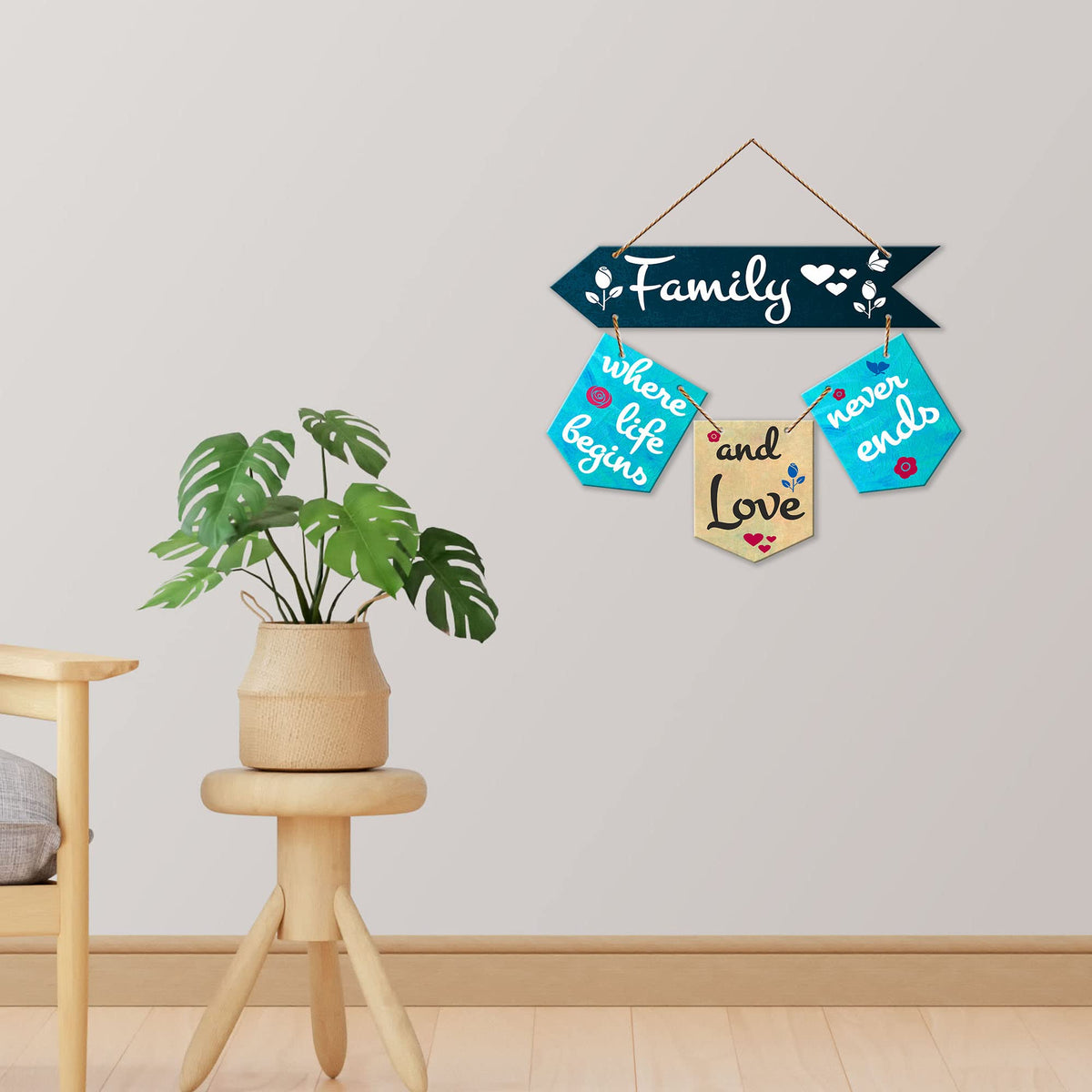 Artvibes Wall Hanging Home Decorative Wall Art for Living room | Bedroom | Gifts | Wall Hanger for Decoration | Modern Decor | Artwork | Wall Sculpture | Signs & PlaquesArt Print (WH_6409NR)