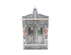 GoldGiftIdeas Pooja Mandir for Home Temple, Pooja Mandir Wall Hanging, Handcrafted Wooden Temple with Aluminium and Copper Plating, Temple for Home (12 x 6 x 23 Inch)