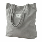 Kraptick Canvas Tote Bag for Women with Zipper - Aesthetic & Spacious Shoulder Handbag for Office, College, Travel & Shopping - Durable Tote Bag with Inner Pocket (Grey)