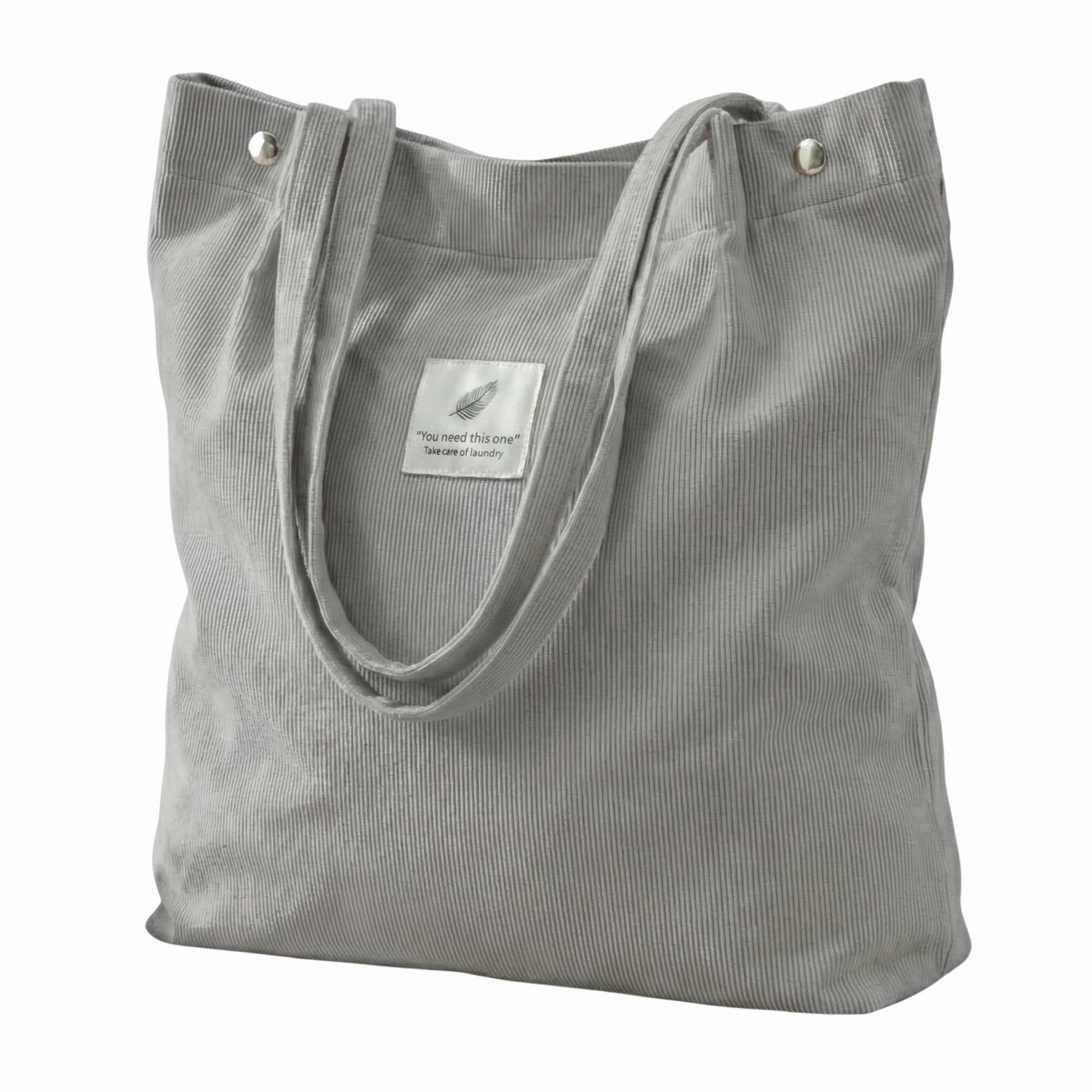 Kraptick Canvas Tote Bag for Women with Zipper - Aesthetic & Spacious Shoulder Handbag for Office, College, Travel & Shopping - Durable Tote Bag with Inner Pocket (Grey)