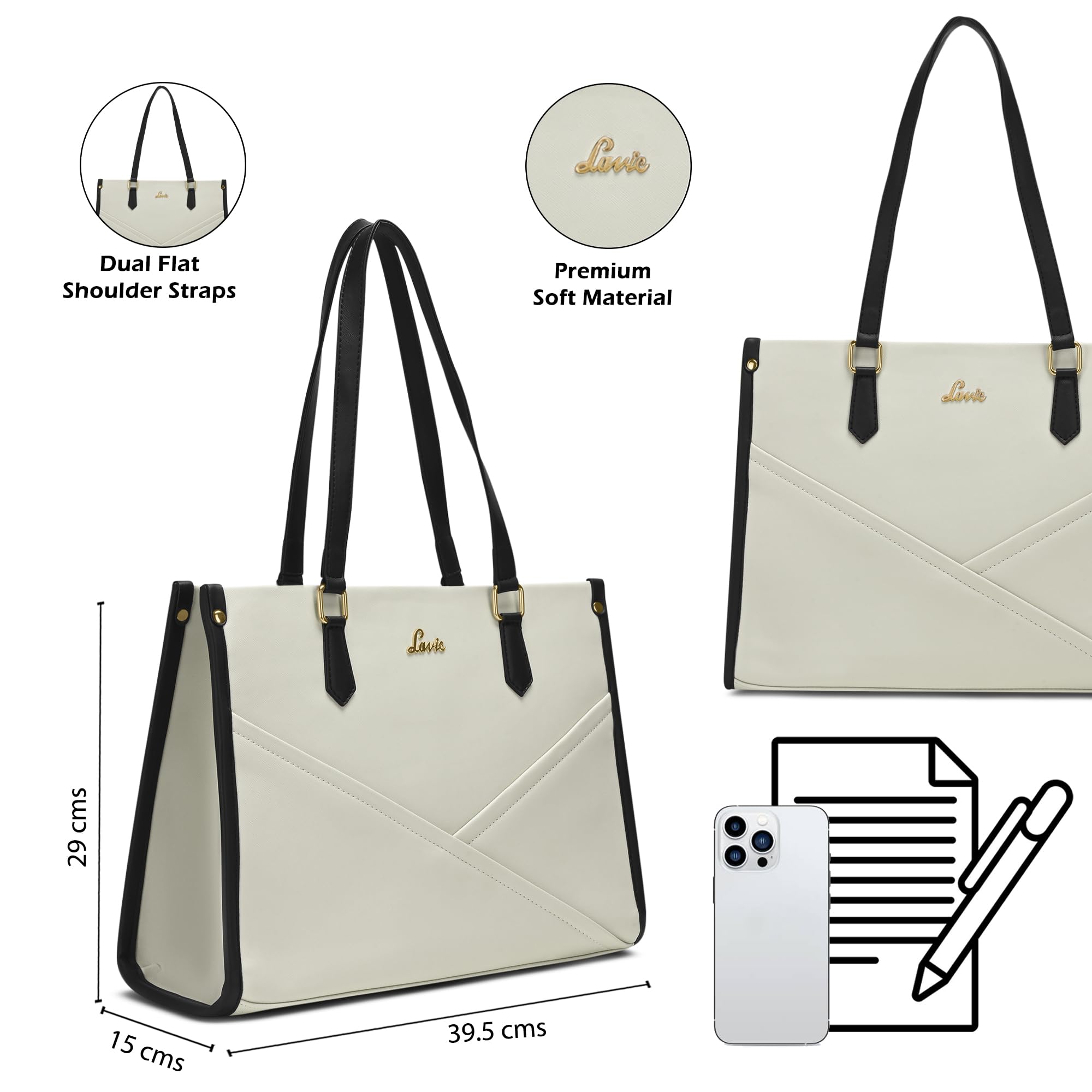Lavie Women's Ziva Colourblock Tote Handbag | Tote Bag for Work | Ladies Purse | Stylish Shoulder Bag | Gift for Women