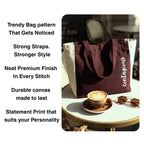 MyBri Studio Cotton Canvas Tote Bag for Women | Premium Reusable Shoulder Handbag with Zip Closure & Inner Zip Pocket | Stylish Everyday Bag for Office, College, Shopping & Travel (Rich burgundy)