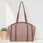EXOTIC Shoulder Handbag for Women, Classic Fashion Design with Contrast Stitching (Peach)