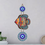 Artvibes Vastu Fish Evil Eye Wall Decor for Main Door | Lucky Fish MDF Wall Hanging Art | Positive Energy Accent for Living Room | Hallway | Office | Bedroom | Wall Art Gift (WH_8533N)